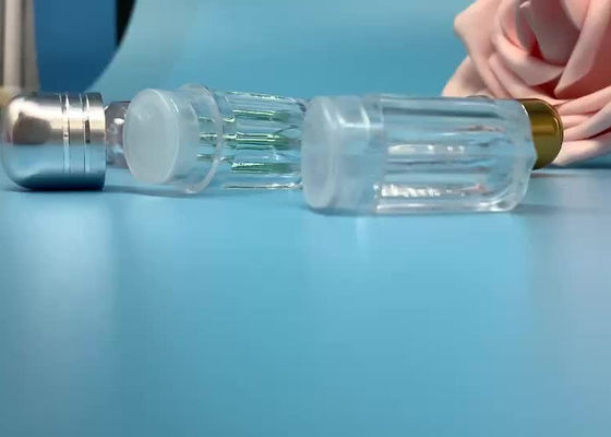 A única cápsula farmacêutica descasca os tubos de ensaio pequenos de alumínio do comprimido do tampão 10ml