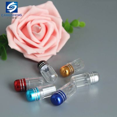 A única cápsula farmacêutica descasca os tubos de ensaio pequenos de alumínio do comprimido do tampão 10ml