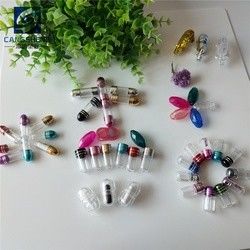 garrafas de comprimido plásticas Mini Pill Cases 2g do espaço livre farmacêutico de 15mm