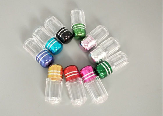 garrafa plástica de 3g Mini Plastic Capsule Bottles ISO9001 com tampão do metal