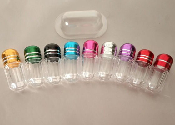 garrafa plástica de 3g Mini Plastic Capsule Bottles ISO9001 com tampão do metal