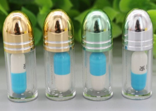 a cápsula vazia de 2ml ISO9001 descasca o único recipiente dourado do comprimido