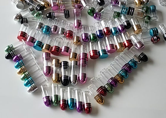 A cápsula vazia da forma da bala descasca o rinoceronte de 44mm 69 garrafas de comprimido plásticas claras