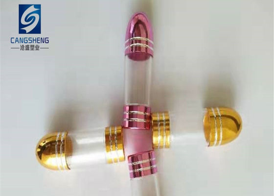 A cápsula vazia da forma da bala descasca o rinoceronte de 44mm 69 garrafas de comprimido plásticas claras