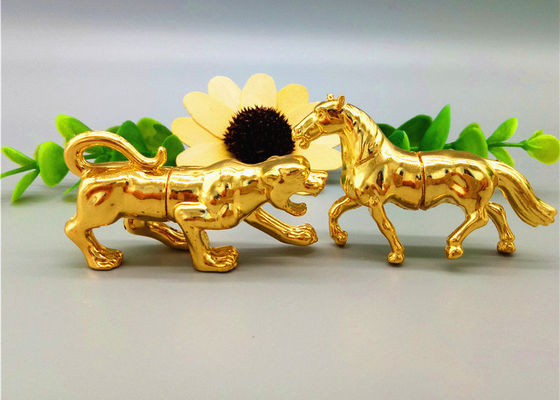 Cápsulas de alumínio do ouro do rinoceronte das garrafas de comprimido do espaço livre da forma 1g do leopardo